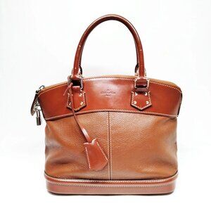 Authentic Louis Vuitton Lockit Brown Suhali Hand Bag mon715-111325